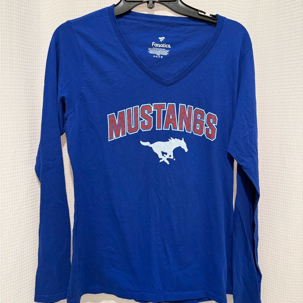 Fanatics Blue SMU Mustangs Long Sleeve Tee